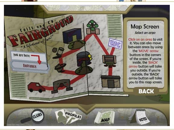 Detective Grimoire 1 - Free Online Adventure Game Map